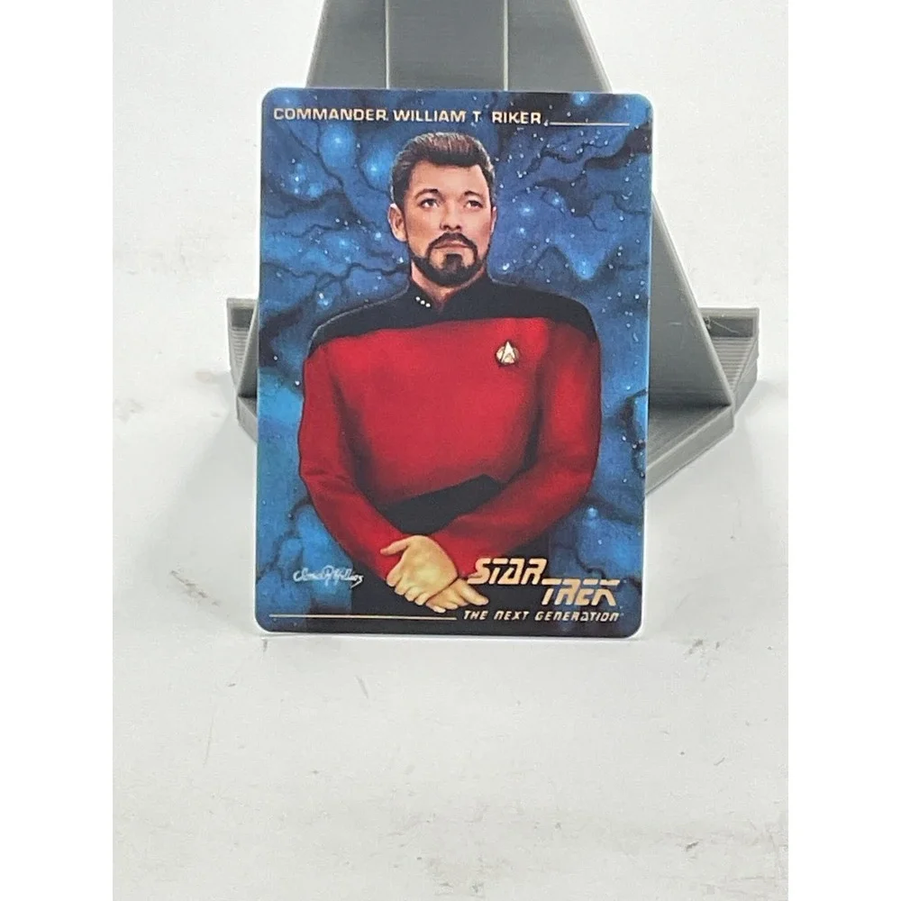 Star Trek TNG Commander William T‎ Riker Porcelain Collector Card